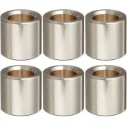 NEW (6) String Bushings Flush Fit Smooth Guitar Body Ferrules 3/8" Tele - NICKEL