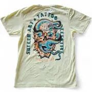 Men's Sullen Art Collective Go With The Flow Tattoo Skull Tee T-Shirt S-XXL
