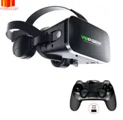 Virtual Reality VR Glasses 3D Headset Bluetooth Devices Smart Phone Helmet Goggles Lenses Smartphone Headphones Cell Mobile VR and Control C