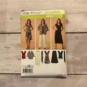 Simplicity 3506 Sewing Pattern Dress Top Skirt Pants Jacket Wardrobe 10-18 UNCUT