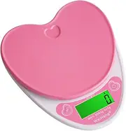 JSEIAJB High-Precision Kitchen Scales LCD Digital Scale with Backlight Heart-Shaped Food Electronic Scal