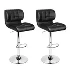 Artiss Set of 2/4 PU Leather Gas Lift Bar Stools - Black and Chrome/Grey/White