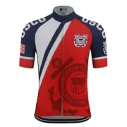 Retro USCG Cycling Jersey mens team cycling Short Sleeve Jersey Bicycle Jerseys