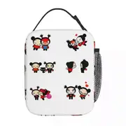 c256 Cute Pucca Lunch Bags Insulated Lunch Tote Waterproof Bento Box Resuable Picnic Bags for Woman Work Children School k256