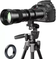 420-800mm Telephoto Lens - EF Lens for Canon, Manual Zoom SLR Camera Lenses
