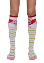 [Dolls Kill | Care Bears x Strawberry Shortcake] Happy Together Knee High Socks
