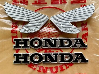 HONDA CB125K3 K4 CB175K4 EMBLEM FUEL TANK SET METAL REPRODUCE NOT GENUINE