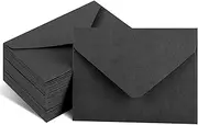 Gift Card Envelopes Black, 4"X2.75" Mini Envelopes, Kraft Small Envelopes For Weddings Cards, Rsvp Cards, Response Cards, Baby Showers, Thank You Notes, Photos And Any