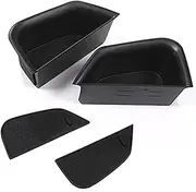 Car Door Storage Bin, Wivplex Front Door Handle Armrest Container Tray Storage Box With Non-Slip Mat, for Alfa Romeo, Giulia 2017 Car Accessories Car Door Handle Storage Box