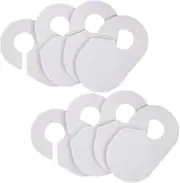 10Pcs Clothing Rack Size Dividers Large Blank Hangers Closet Divider Baby Hanging Tag Label for Home Cloth Store, White