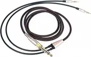 Replacement Cable Compatible with Hifiman HE4XX, HE-400i (The Latest Version with Both 3.5mm Plug) Headphones 3.5mm / 6.35mm to Dual 3.5mm Jack Male Cord 1.2m/4ft