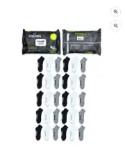 Spalding Adult Men's 30-Pack No-Show Socks Sizes 6.5-12 Mens Socks