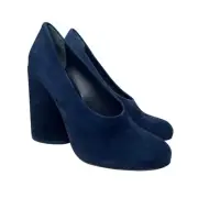 Tory Burch Lucia Navy Suede Pumps Size 5.5