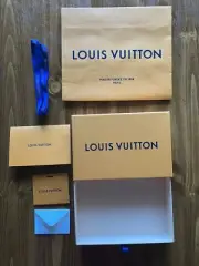 Louis Vuitton Empty Box 8”x5.25”x1.5” w/Ribbon, Envelope, Card, Bag 10"x8.25"x6"