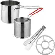 Stainless Steel Fryer Small Frying Machine Deep Pot with Wire Basket