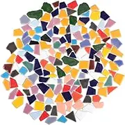 Colorful Ceramic Mosaic Tiles for DIY Crafts Irregular Decorative Tiles for Home Projects Safe Material for Creative Mosaic Art and
