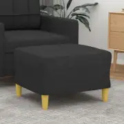 Black Fabric Footstool 60x50x41 cm Modern Home Decor Soft Seating Ottoman
