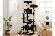 BEASTIE Cat Tree Tower Scratching Post Scratcher Condo House Furniture Black 184