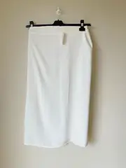 ANTHROPOLOGIE SKIRT White Sheer Side Split Sunday in Brooklyn S / 10-12 - BNWT