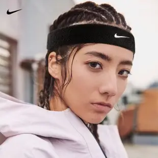 Kazima｜現貨 Nike 刺繡Logo 運動髮帶 髮帶 頭帶 毛巾布 運動頭帶 黑 白 黑色 白色 粉色 粉紅 寶藍