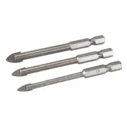 GA261933 TS646 Hex Drive Tile & Glass Glazin Drill Bit 3pce Set 5, 6 & 8mm