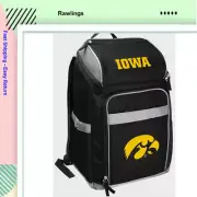Rawlings NCAA 32 Can Backpack Cooler, Iowa Hawkeyes, Black