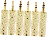 6Pcs Stereo Headphone Adapter Audio Converter for Amplifiers Interfaces Instruments Compatible with Mic Headphones