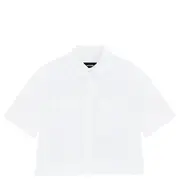 [We11done] Black Womens Cotton Short-Sleeve Blouse