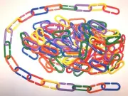 100 Plastic C-Clips Hooks Chain Links Sugar Glider Parrot Bird Toy Parts 6 color