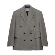 [Prada] Prada Double-breasted Blazer 40 IT GREY