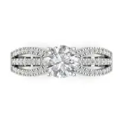 1.15ct Round Cut Bridal Engagement Anniversary Promise Ring 14k White Gold