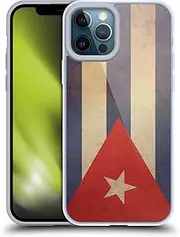 Head Case Designs Cuba Cuban Vintage Flags Set 3 Gel Case [Military Grade Protection] Compatible with Apple iPhone 12 Pro Max