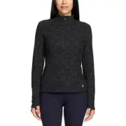 Spyder Ladies Fleece Half Zip Printed Pullover, Black, Small