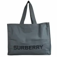 在飛比找Yahoo奇摩購物中心優惠-Burberry 經典標誌尼龍托特手提包(灰)