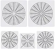 5 Pieces Mandala Dot Painting Tool Stencils Template Set, 8/12/16 Segment Creative Mandala Stencils Reusable Painting Stencils for DIY Painting Art Projects