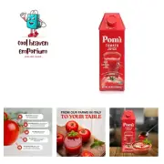 Pomì Tomato Juice - Made from 100% Fresh Italian Tomatoes - Low Sodium Tomato...