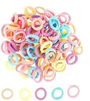 100 pcs Hair Ties for Toddler Girls Soft Elastic Hair Ties Bands Baby Seamless Bands for Kids toddler clips
