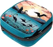 Period Bag,Sanitary Napkin Storage Bag,Flamingo Lake Mountain,Tampon Bag for Purse