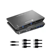 KVM Switch 2 Computers 2 Monitors Displayport 8K@60Hz 4K@165Hz/144Hz,Dp KVM Swit