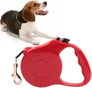 Happyyami Retractable Dog Leash Meters for Pets Automatic Extending for Dogs Cats Ergonomic Walking and Convenient One Finger Button Red