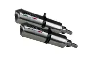 GPR Exhaust Honda Hornet 900 2002-2005 Pair Homolog Slip-On SatInox
