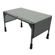10 ft. x 16 ft. Grey Fabric Sun Shade Cloth with Grommets 95% Shade Pergola