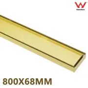 WaterMark Brushed Gold 800mm Floor Drain Tile Insert Shower Grate 50mm Outlet