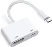 USB-C to HDMI Adapter 4K @ 60Hz for iPhone 15 MacBook Pro Air iPad Pro, USB 3.1 Type C Digital AV HDMI 2.0 Cable Compatible with Samsung Galaxy S23/S22, Pixelbook, XPS and More