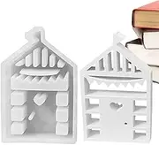 Molds for Crafts | Silicone Soft Cabin Shape Craft Moulds,Reusable Non Stick Home Decor, Multifunctional Craft Supplies for Wax, Candle, Clay, Resin, Concrete