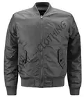 New Varsity Letterman Starter Bomber Style All Solid Black Satin Jacket