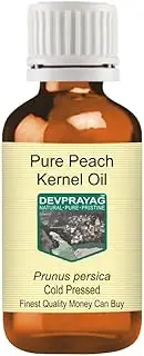 Devprayag Pure Peach Kernel Oil (Prunus persica) Natural Therapeutic Grade Cold Pressed 10ml (0.33 oz)