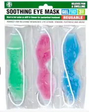 Gel Eye Mask Reusable Ice Cold Hot Pack Therapy Migraine Soothing Compress New