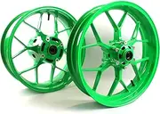 Neon Green Front and Rear Wheel Rims Compatible with Honda CBR1000RR 2008-2016, Motorcycle Replacement Accessories Parts