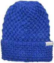 Neff Womens Marsh Blue Fold Knitted Beanie Winter Hat New